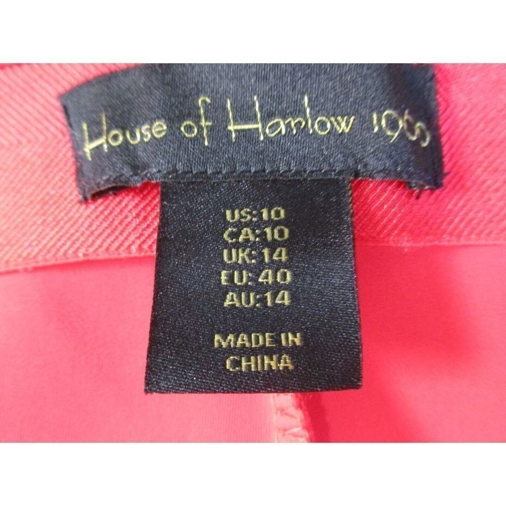 House Of Harlow 1960 Women's Silky Stretch Wide Leg Pants size 10 Red Careerwear